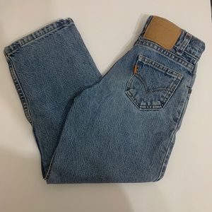 Vintage 80's Levis Orange Tab Jeans Kid Size 7 Reg
